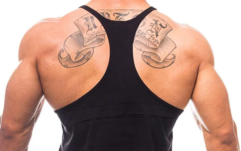 Custom Logo Body building Clothing Fitness Tank Top Men Gym Stringer Singlet Cotton Sleeveless shirt Workout Undershirt For Man