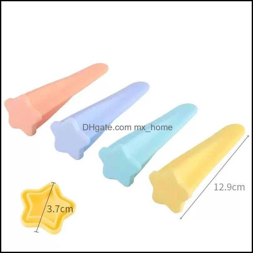 summer creative star children ice cream maker food grade silicone ices cream mold household toolss