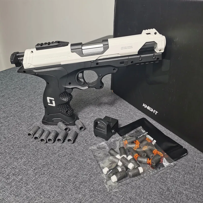 2022 New Knight Shell experation Blaster Toy Gun Pistol Soft Bullet Shooting Model Launcher for البالغين الأولاد ألعاب في الهواء الطلق
