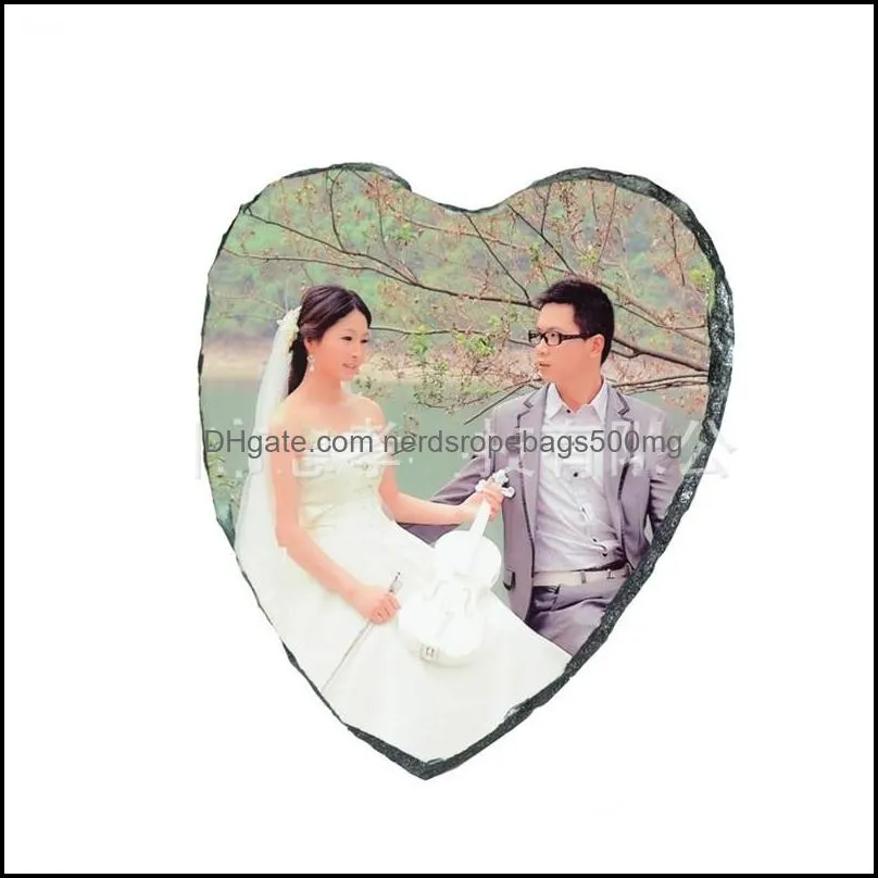 Sublimation Blank Oleograph DIY Love Heart Valentines Day Stone Painting Lovers Home Decor Art Lithograph Couple 9 7ex G2