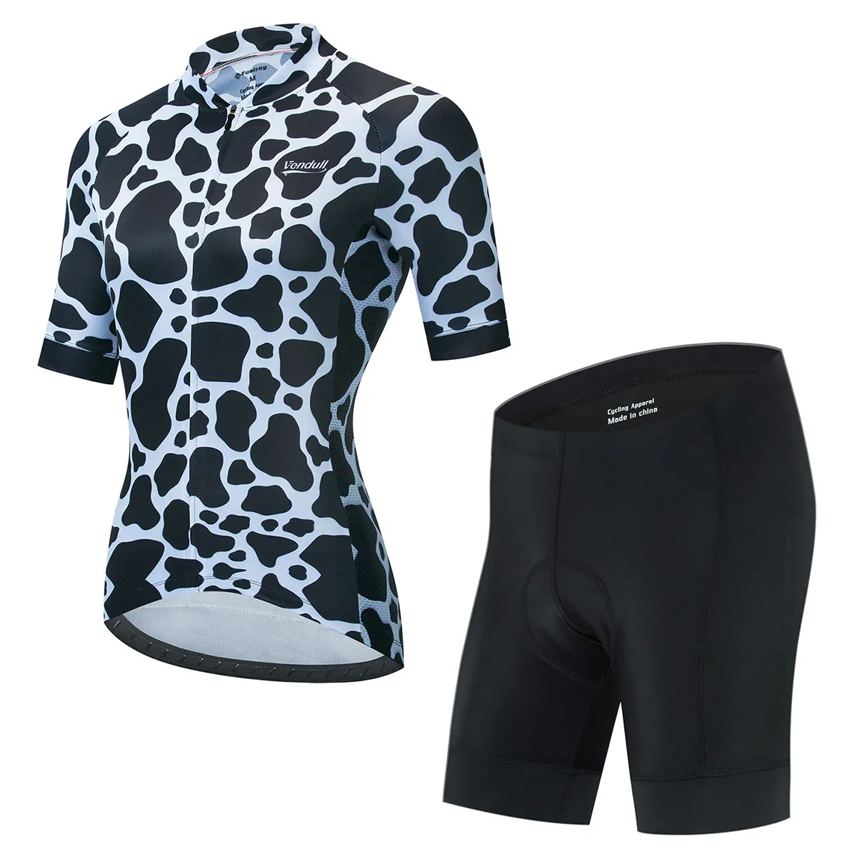 2024 Damen Kuh Triathlon Radtrikot Kurzarm MTB Maillot Bike Shirt Downhill Jersey Pro Team Tricota Mountainbike Kleidung