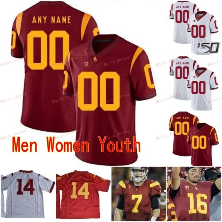 NIK1 gestikte Custom 7 Matt Barkley 9 Juju Smith-Schuster 9 Kedon Slovis USC Trojans College Men Women Youth Jersey