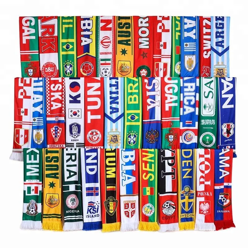 Naszyjniki wisiorek Katar Puchar World Football Neck Scarf Flag Flag Flag Flag Banner Match Noc Soccer For Events Fani Decorpendant