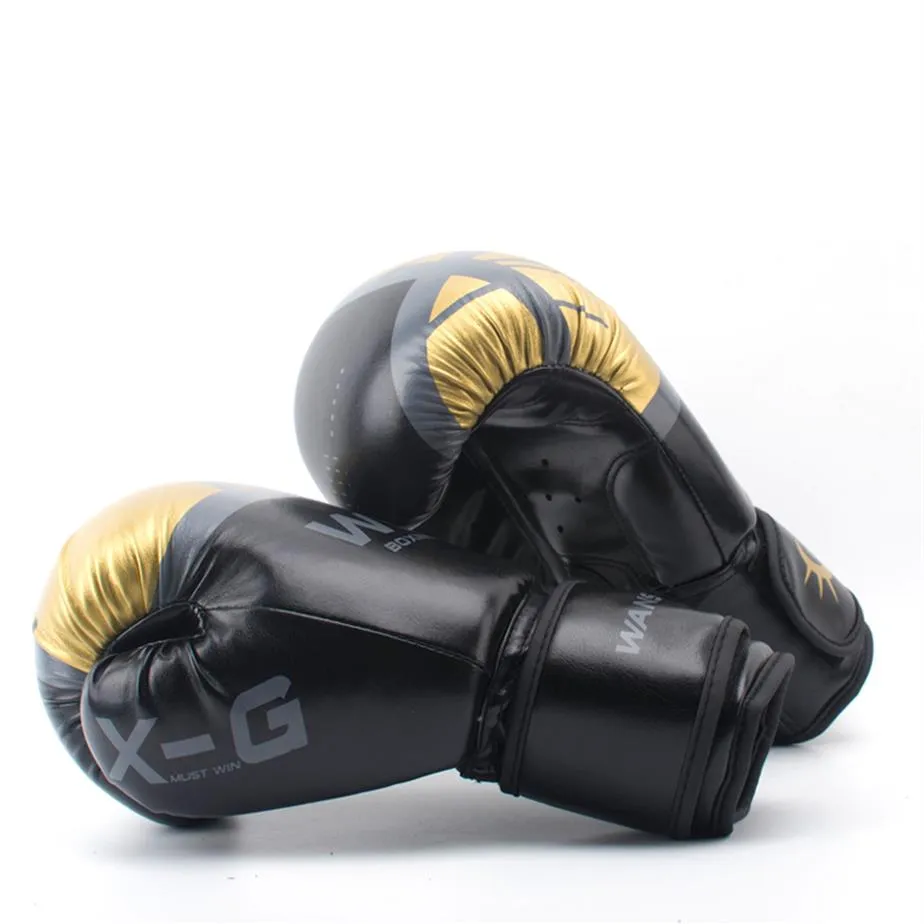 Hoge Kwaliteit Volwassenen Bokshandschoenen Leer Mma Muay Thai Boxe De Luva Mitts Sanda Equipments8 10 12 6oz Boks271Z