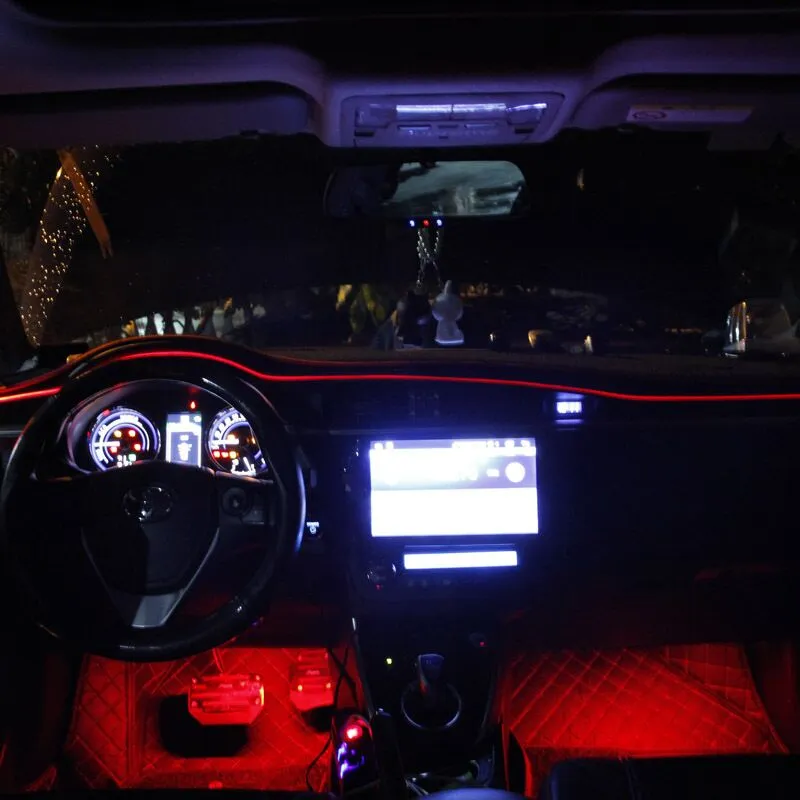 Bande lumineuse fluo à LED 5050, décoration intérieur voiture