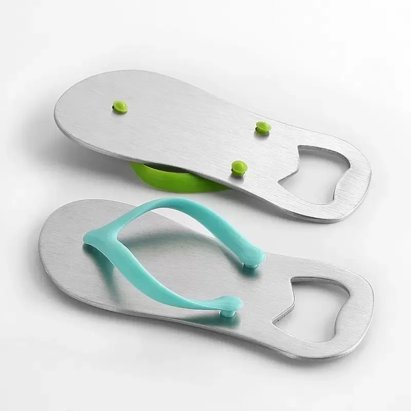 100pcs kişiselleştirilmiş flip flop şişe açıcı, özelleştirilmiş düğün hediye kutusunda özel baskı şişesi açıcıları