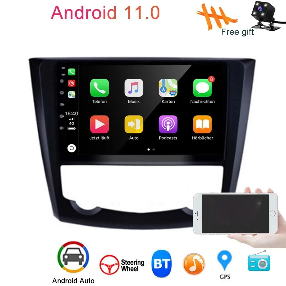 9 بوصة Android 10 Car Radio Video for 2016-2018 Renault Kadjar GPS WiFi Multimedia Player HD Touch Screenen Unit Stereo