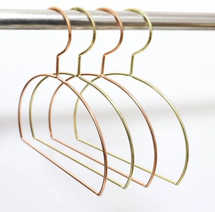 Semicircle Metal Hanger Nordic Style Rose Gold Iron Hangers Rack for Scarf Tie Belt and Towel Clothes Organizer SN5771