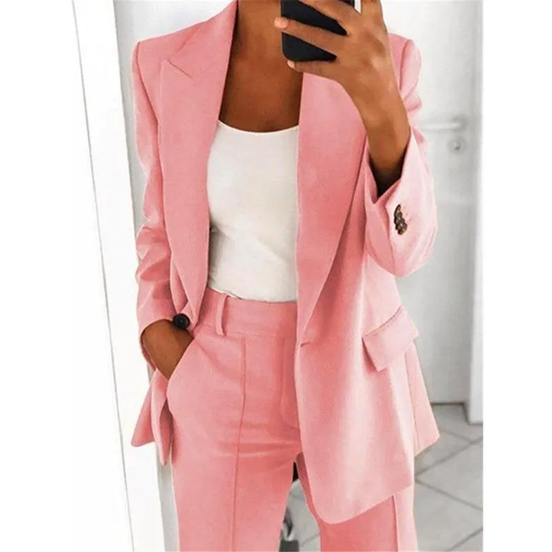 Costumes pour femmes Blazers de haute qualité Blazerwomen's Spring Andautumn Explosion Style Fashion Lapel Slim Cardigan Temperament Largesize Blazer