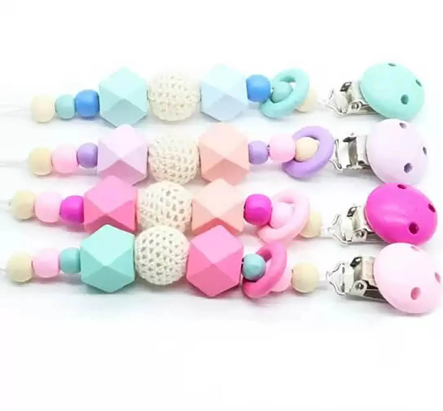 holders newborn pacifier clips prevent falling infant cartoon gutta clips for baby feeding