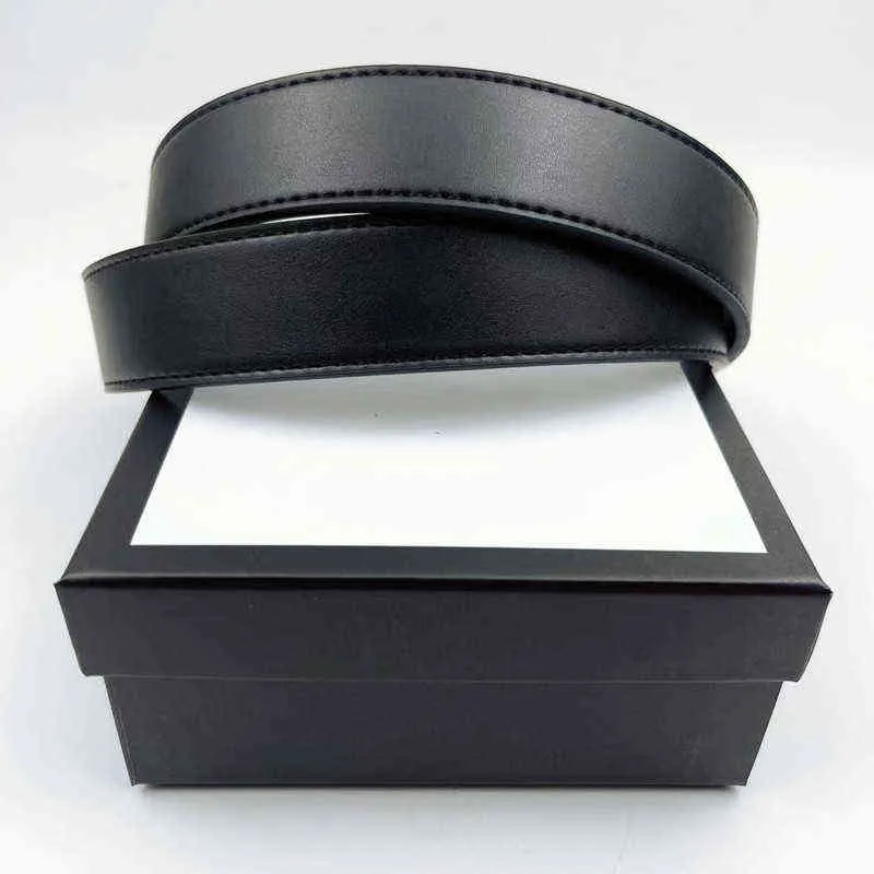 Bai Cheng Men Designer Belt Classic Fashion Casual Letter Smooth Buckle Womens Mens Läderbälten Bredd 3,4 cm med låda