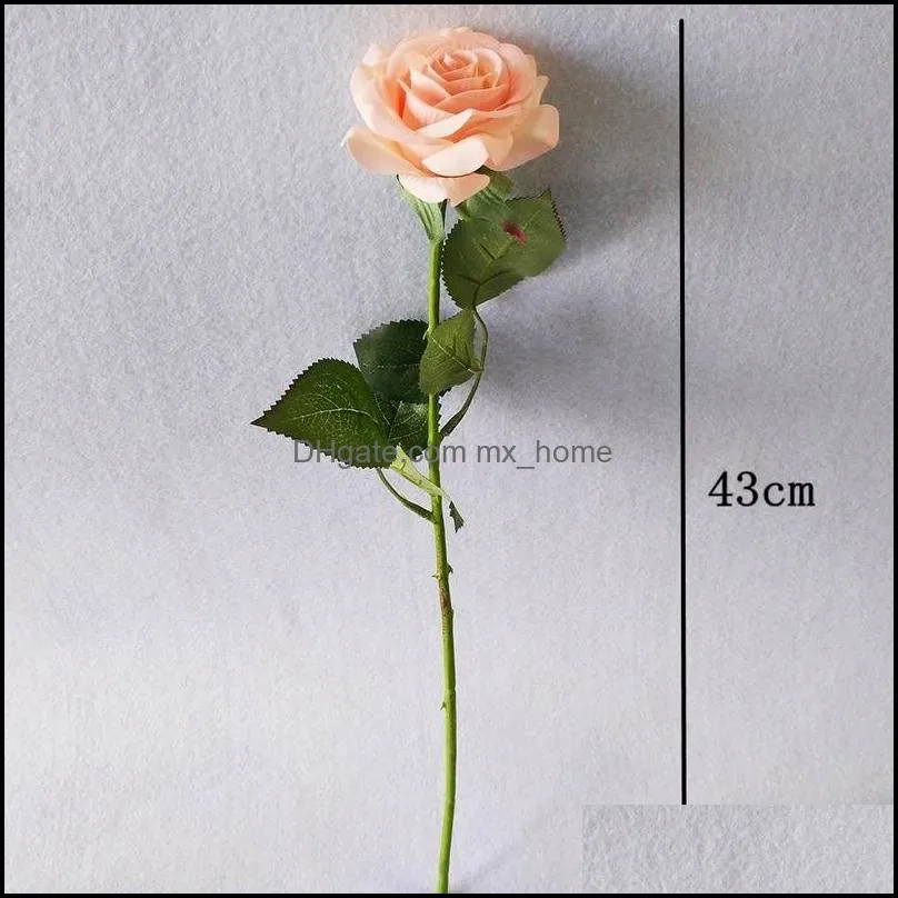 Artificial Flower rose Faux Floral Greenery Wedding bouquet Home Office party decoration