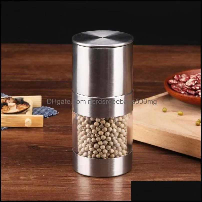 Portable Manual Pepper Salt Grinder One-handed Pepper Spice Sauce Mill Tools Kitchen Accessory RRA12609