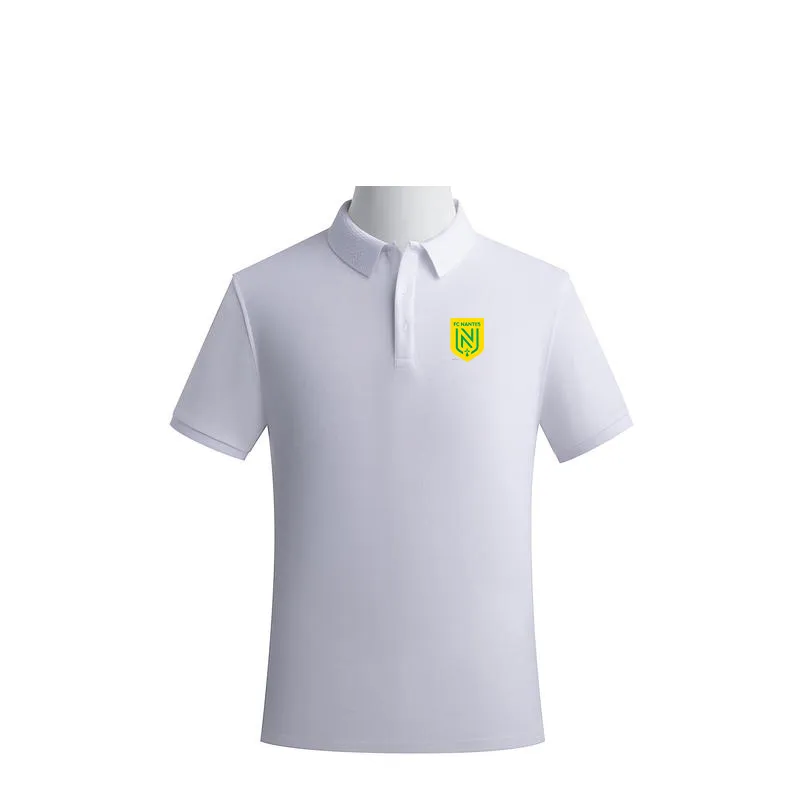FC Nantes Men and Women's Polos القميص المتطور تمشيط القطن مزدوج حبة الصلبة T-Shirt