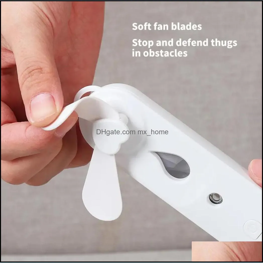 home handheld water meter fan multi-function mini spray humidifier fan usb rechargeable water-supply