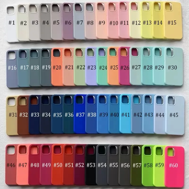 100pcs/lot For iP11 11pro ip12 ip12pro ip12max ip13 13max 14max -15max silicone case original style Liquid Silicon rubber Cases with retail boxes For iphone 11