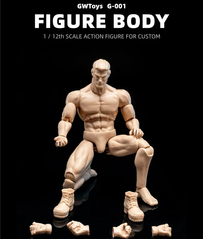 Gwtoys 1 12 g 001 Супер сильная мышца Гибкая фигура фигура Мужской мужчина 6 -дюймовый кукольный модель игрушки 220531