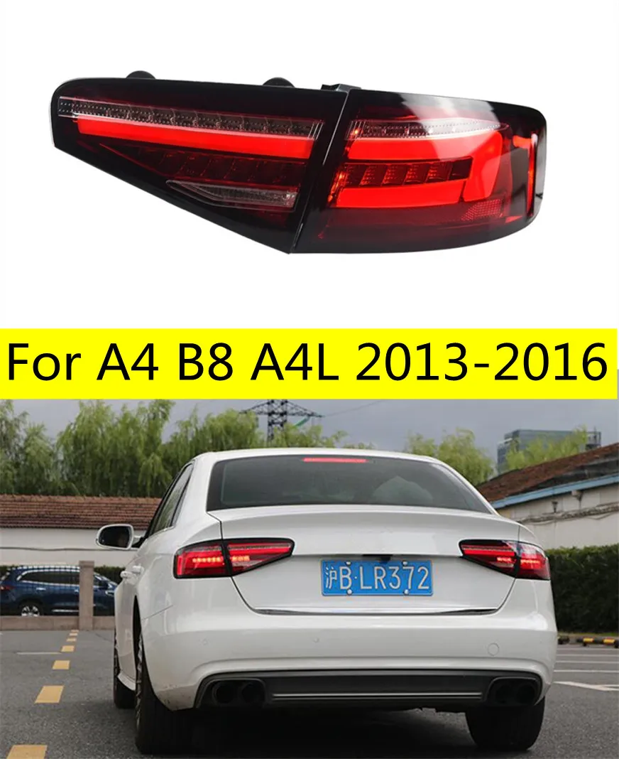 LED Tail Lights for Audi A4 B8 A4L 24 13 20 16 Rear Lamp with DRL Running Signal Brake Reversing Parking Light