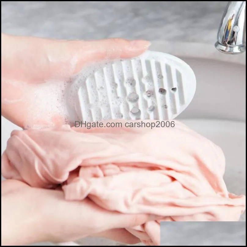 silicone non-slip soap holder dish bathroom shower storage plate stand hollow dishes openwork soap dishes paf11964