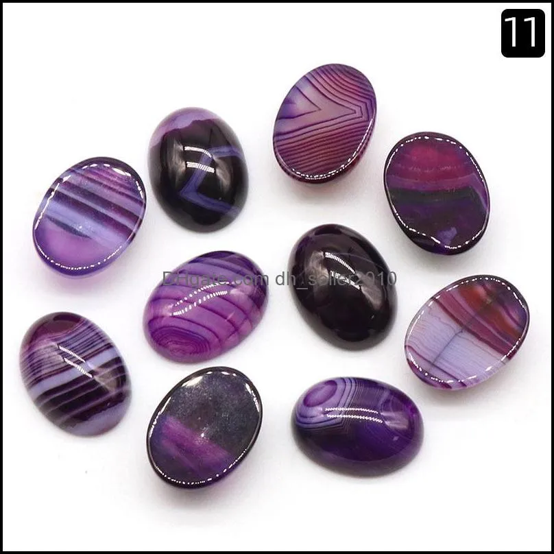 wholesale 15x20mm oval striped agate stone carving cabochon natural crystal polishing gem healing jewelry diy dhseller2010