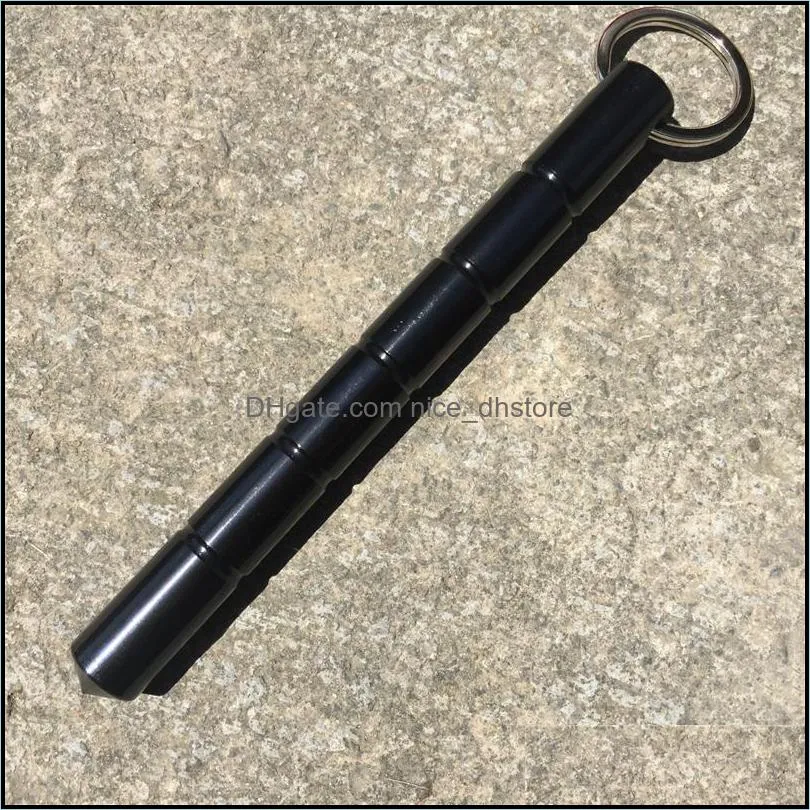 solid self defense keychain rings weapons keyrings metal tactical tool fashion women mens portable pencil design car key chains