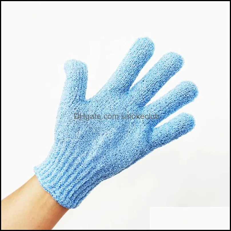 1Pc shower gloves Sponges Exfoliator Two-sided Thin 7colors Body Cleaning Scrub Mitt Rub Dead Skin Removal korean exfoliating gloves woman Bathroom