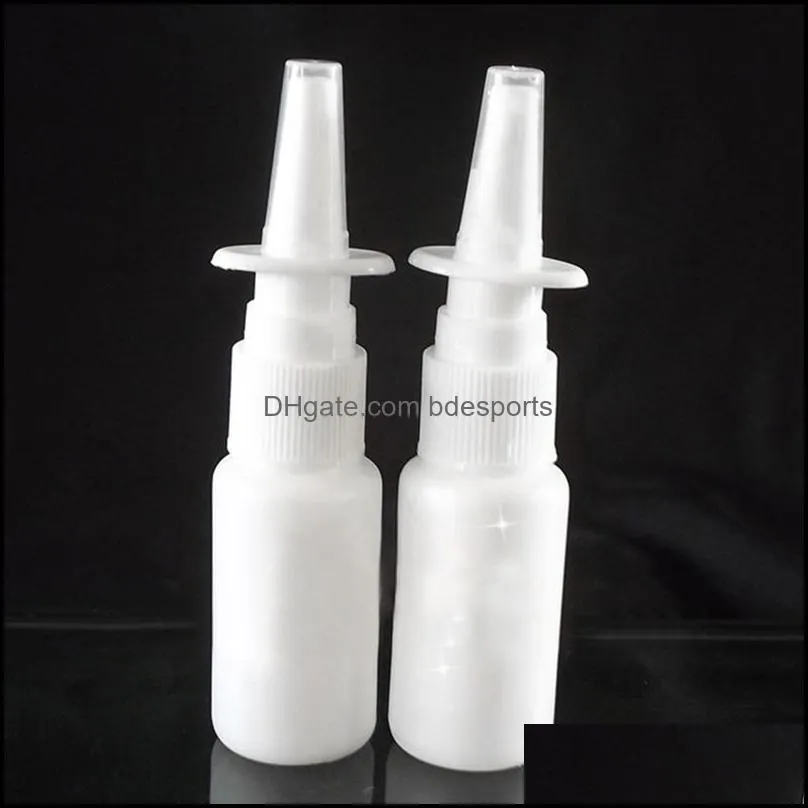 1pcs Nasal Mouth Mist Spray Pump Bottle Empty For Medicines Packaging 10ml Plastic Of Reusable Bottles E0S3 Storage & Jars