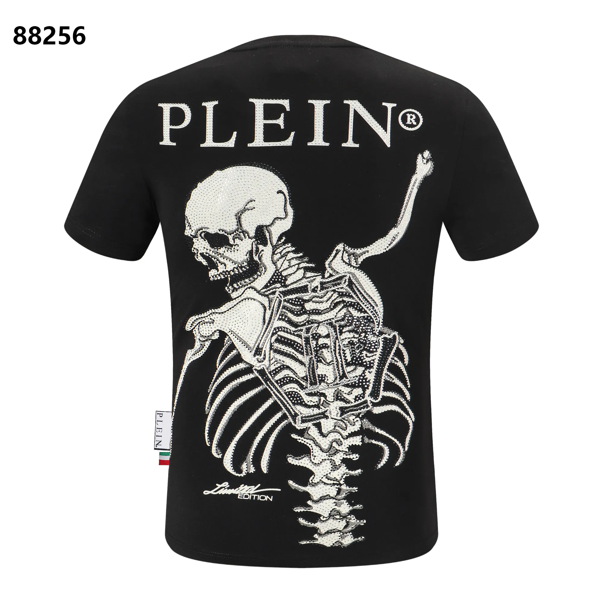 PLEIN BEAR JERSEY T-SHIRT ROUND NECK SS SKELETON T SHIRT Rhinestone Skull Men T-shirts Classical High Quality Hip Hop Streetwear Tshirt Casual Top Tees PB 16625