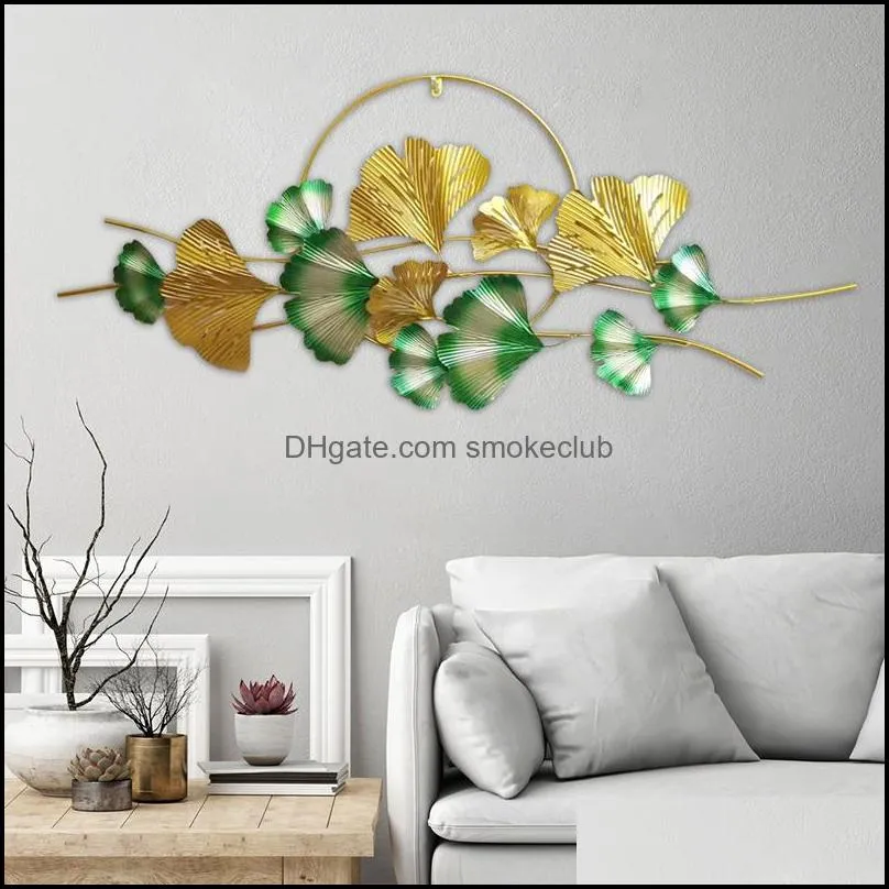 Chinese Style Products Ginkgo wall hanging modern Simplicity Light luxury Home Furnishing decorate originality a living room