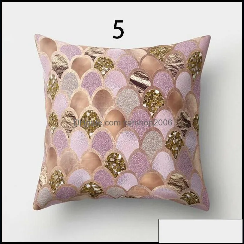 mermaid fish scale pillowcase cover glamour square pillow case cushion cover home sofa car decor mermaid pillow covers 16 color