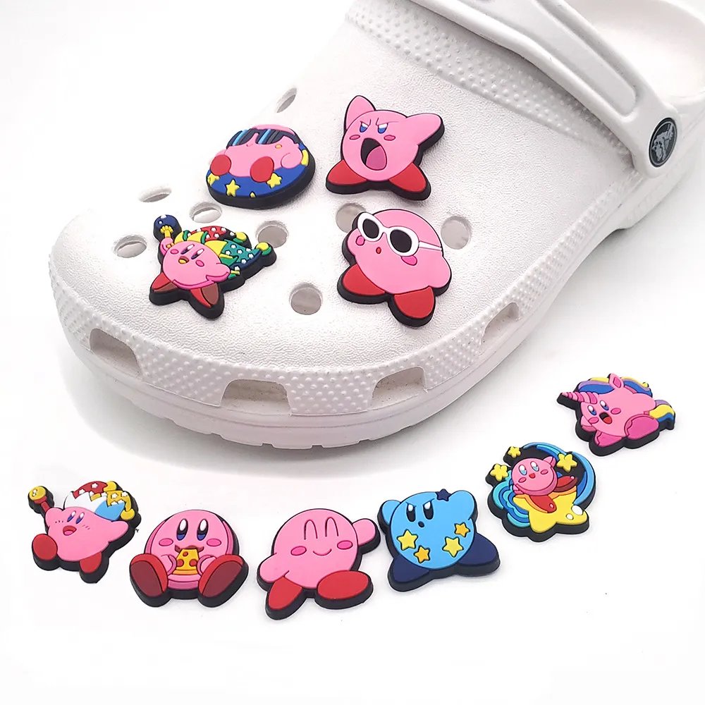 DHL Fast Air Wholesale Peman Day Cilent PVC Cartoon Croc Charms обувь цветок