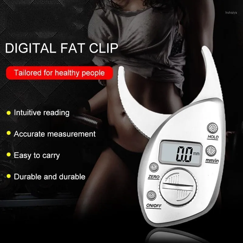 Kroppsfett Plicometer Caliper Analyzer Monitor Electronic Digital Skin Muscle Tester Monitor 0-50mm Tillbehör