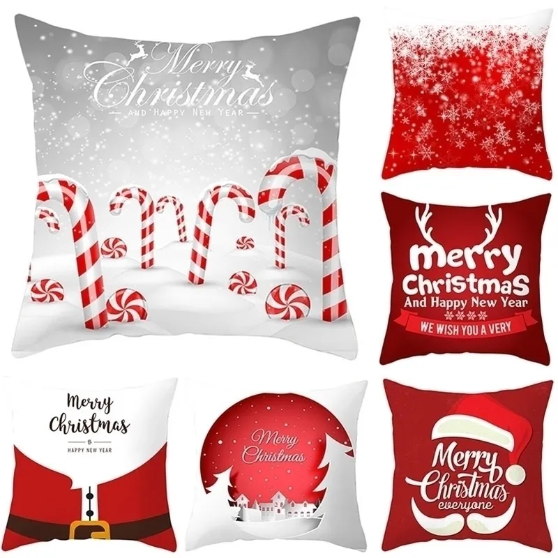 Счастливого Рождества подушка Санта -Клаус украшения навидад