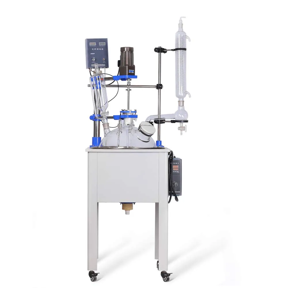 ZZKD Lab Supplies 100L Single Layer Glass Reactor for Various Process Dissolution And Chemical Pharmacy Reaction Stainless Steel Laboratory Instruments