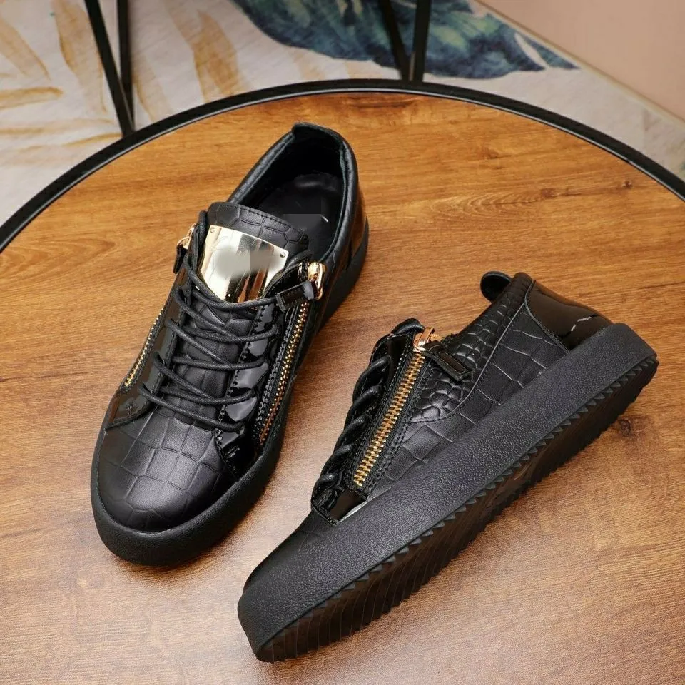Designer Mens Double Zippers Sneakers Comfortable, Breathable, And