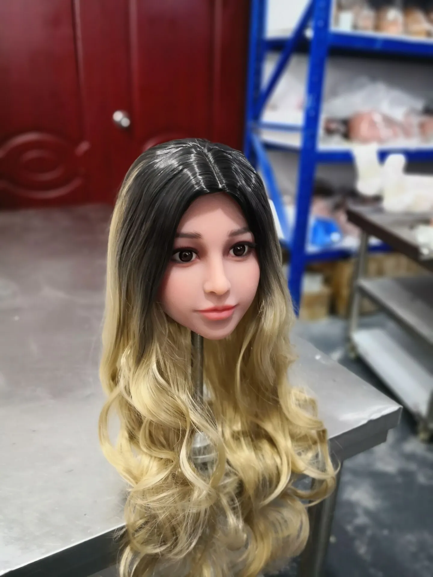 Brown Eyes Real TPE Sex Doll Head New Mouth Toys Only a Head