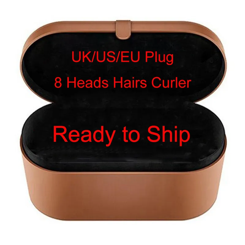 مصنع أعلى جودة الهواء التفاف الشعر بكرة الشعر المهنية أدوات صالون الاتحاد الأوروبي / الولايات المتحدة / المملكة المتحدة الإصدار 8 رؤساء الحديد الشباك للشعر العادي مع هدية مربع