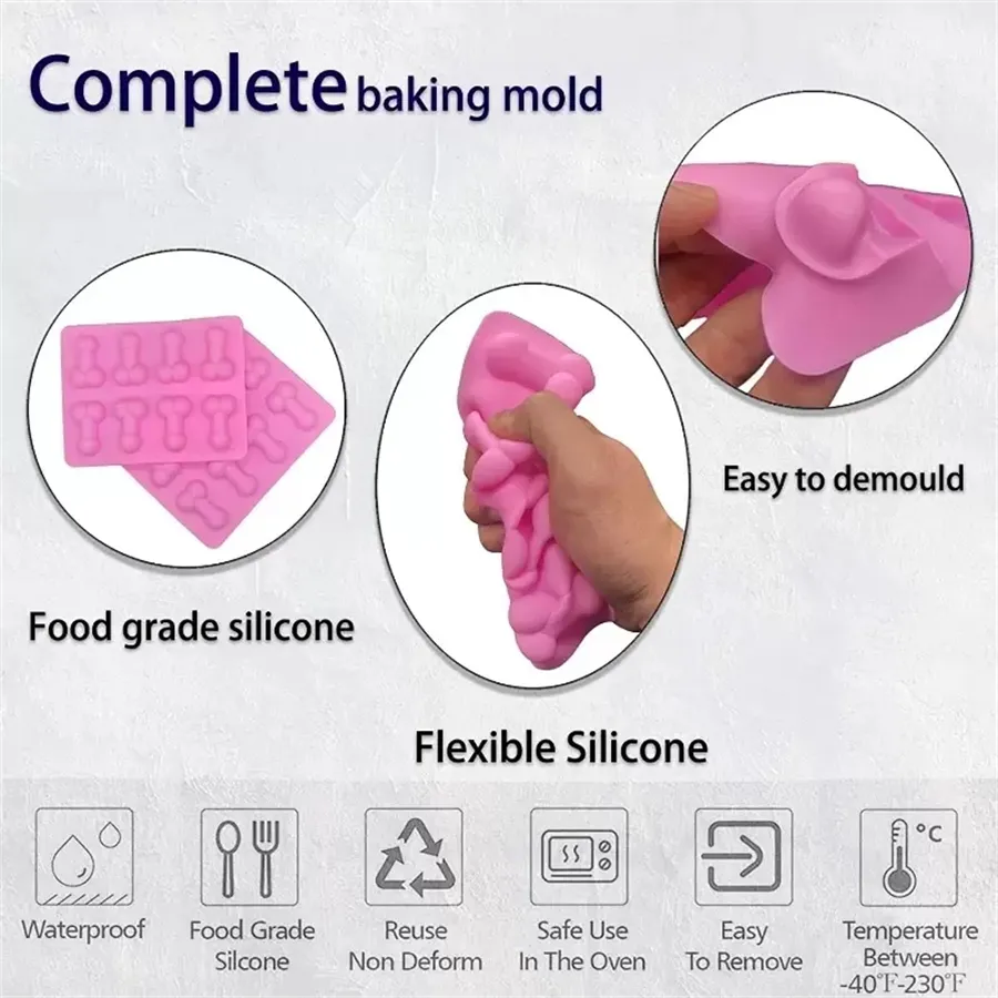 Sexy Penis Moulds Cake Mold For Chocolate Candy Birthday Single Party Funny  Ice Cube Sugar Fondant Mould Nonstick Food Grade From Hot Wind, $0.02