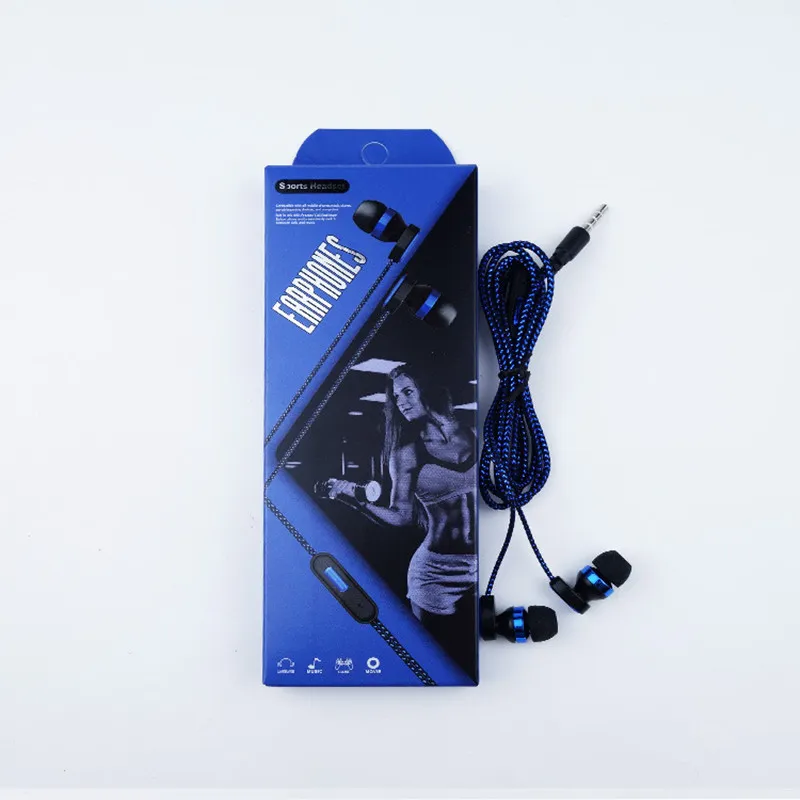 NEW Earphones Wired Microphone 3.5mm In-Ear Sports Earplugs Sports Plating Game Subwoofer Earphone