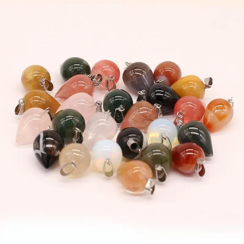 Подвесные ожерелья естественные полудрагоценные каменные жирные формы Charms для ювелирных украшений