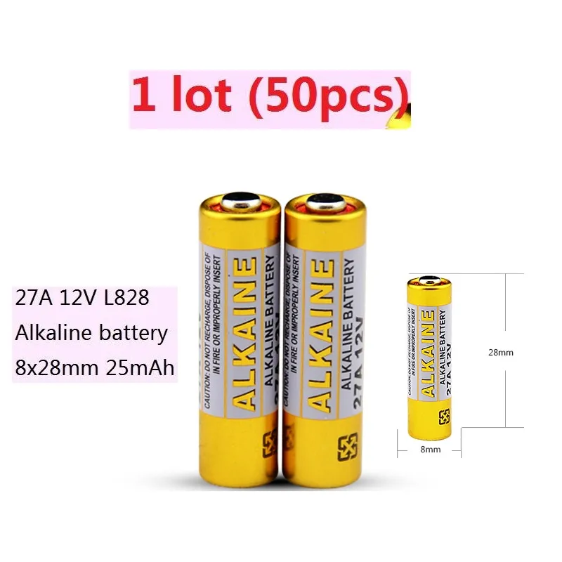 50 Pz 1 Lotto Batterie 27A 12V 27A12V 12V27A L828 Batteria Alcalina A Secco 12  Volt Da 24,59 €