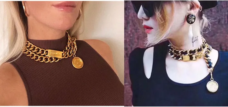 Designer Belts Baroque Gold Plated Copper Snake Link Calfskin Waist Chains With Coin Pendent Vintage Black Metal Real_voghion.com