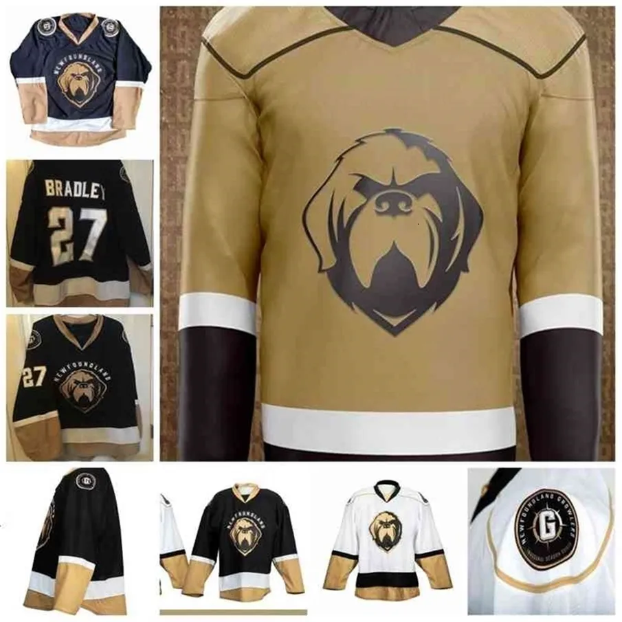 Vipceo2021 Newfoundland Growlers Hockey Jersey Trey Bradle Brady Ferguson Justin Brazeau Matt Bradley Marcus Power Giorgio Estephan Todd Skirving