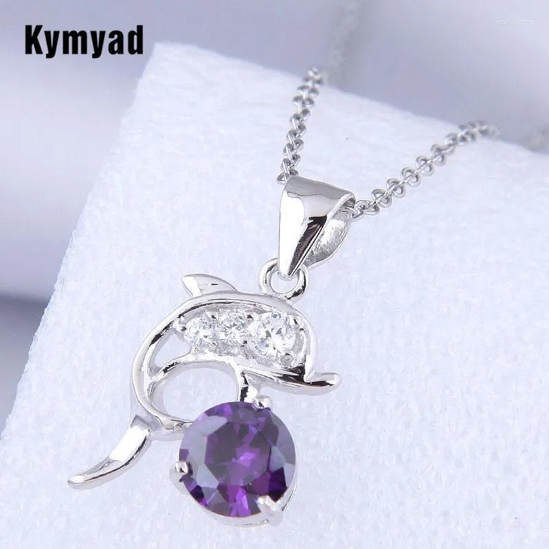 Chokers Kymyad coreano Fashion Cober de cobre de moda para mulheres Bijoux femme zirconia peixe pingente de colares de personalidade