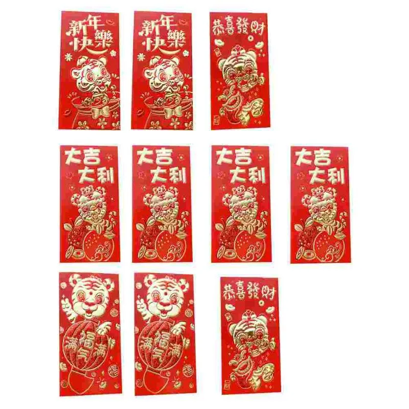 Gift Wrap PCS Year of the Tiger Red Onvelopes Spring Festival Money Package Packetgift