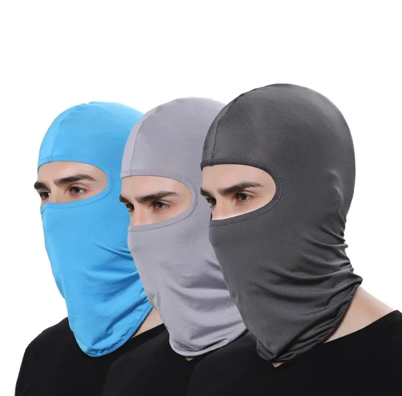 Outdoor Tactical Hoods Ochrona Pełna Twarz Spandex Balaclava Kapelusz Nakrycia Nakrętki Narty Kolarstwo Maska Motocyklowa Głowica Ochronna Kaptur Maski Maski Anti-Terrorism