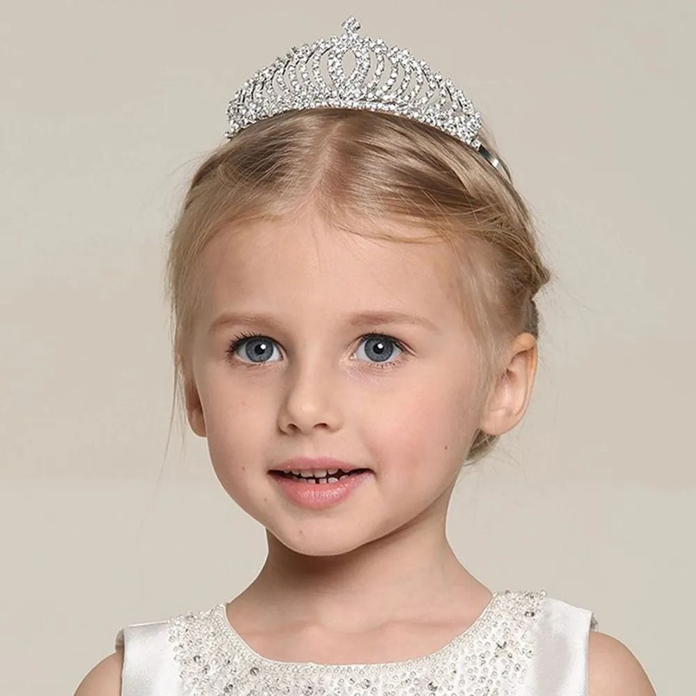 2022 New Children's Headband Headdress Princess Pearl Jewel Crown Flower Girl  Hair Tie Rubber Band Hairband Hair Accessories - Hair Ties - AliExpress
