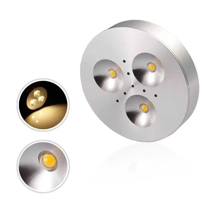12V DC/AC85-240V 3W LED pod szafką Downlight Spot Light Light/Natural/Natural White do oświetlenia kuchennego