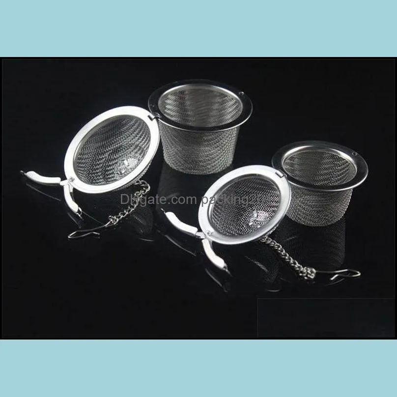 Stainless Steel Tea Infusers Mesh Ball Reusable Strainer Herbal Locking Tea Filter Infuser Spice Coffee Tea Tools