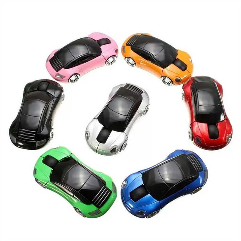Drahtlose Autos Mäuse mit Licht Computer Zubehör 2,4 GHz 3D Optische Maus auto Mäuse Sport Form Empfänger USB Für PC Laptop
